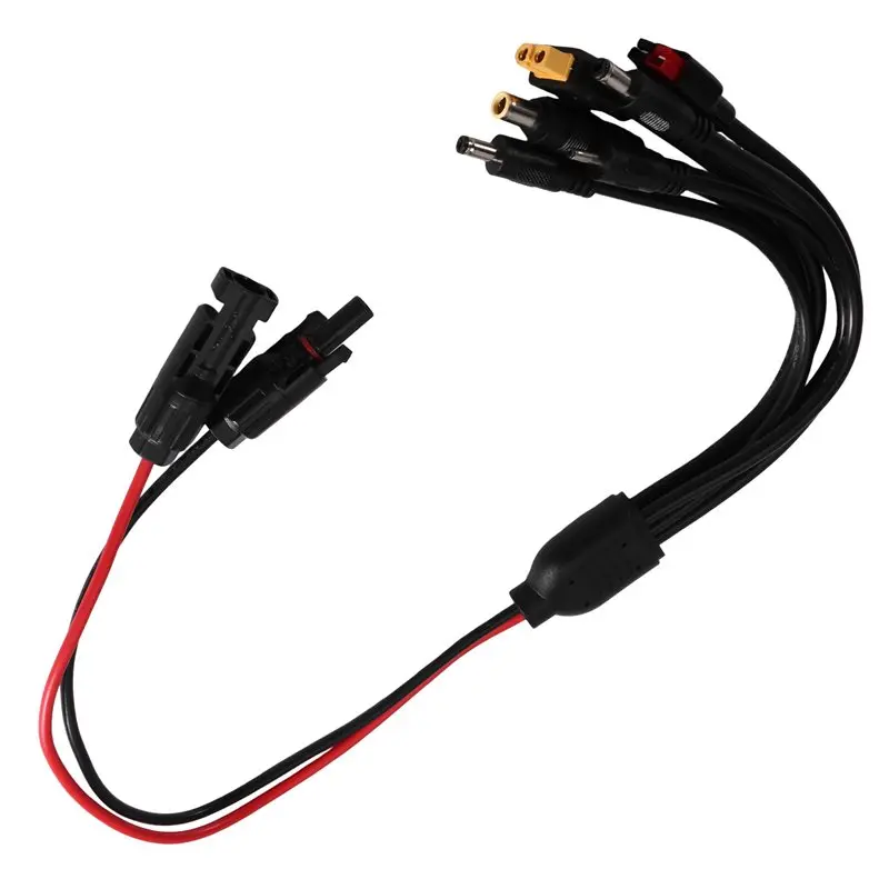 2026 New For XT60 DC7909 DC6530 DC5521 6-In-1 Heavy Duty For Solar Adapter Cable(1Pcs) For Solar Generator