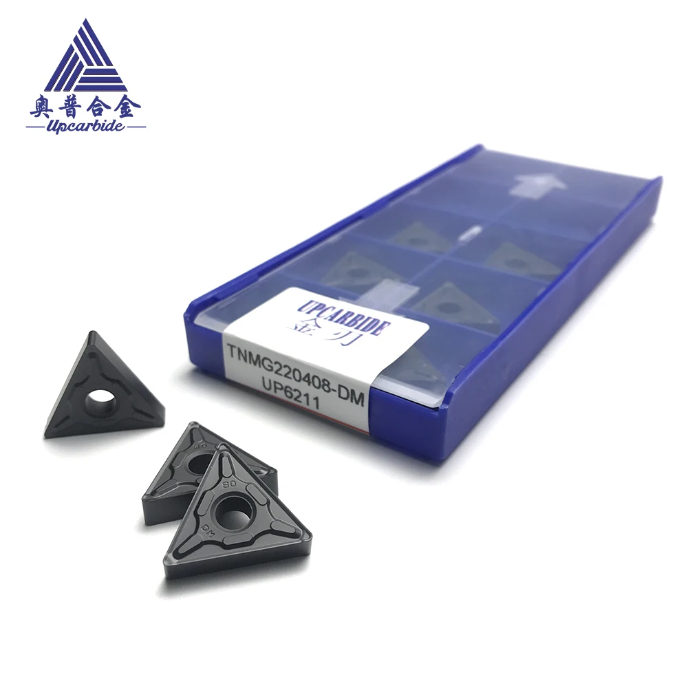 

UPcarbide TNMG220408-DM UP6211 CNC Turning Inserts – For Steel/Cast Iron (Below HRC40)