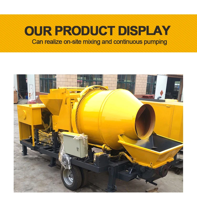 Customized New Concrete Pump With Mixer 30m3/h Diesel Engine Bearing & Motor Factory Direct Supply Small Concrete Pump For Sale