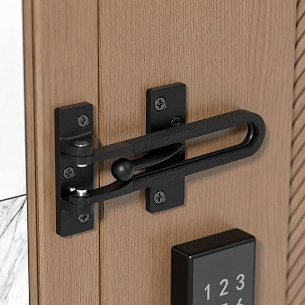 Home Security Door Latch Zinc Alloy Door Lock with Antitheft Chain Design Simple Installation and Controlled Access