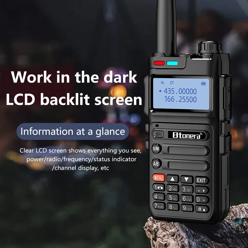 XDBT UV-K6 Walkie Talkie 5W Air Band Radio Tyep C Charge UHF VHF DTMF FM Scrambler NOAA Wireless Frequency Two Way CB Radio