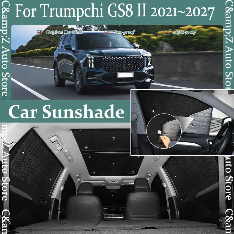 

Car Sun Visor For Trumpchi GS8 II ES9 Gen 2 2021~2027 Anti-UV Protection Pad Side Curtain Window Cover Sunshade Auto Accessoires
