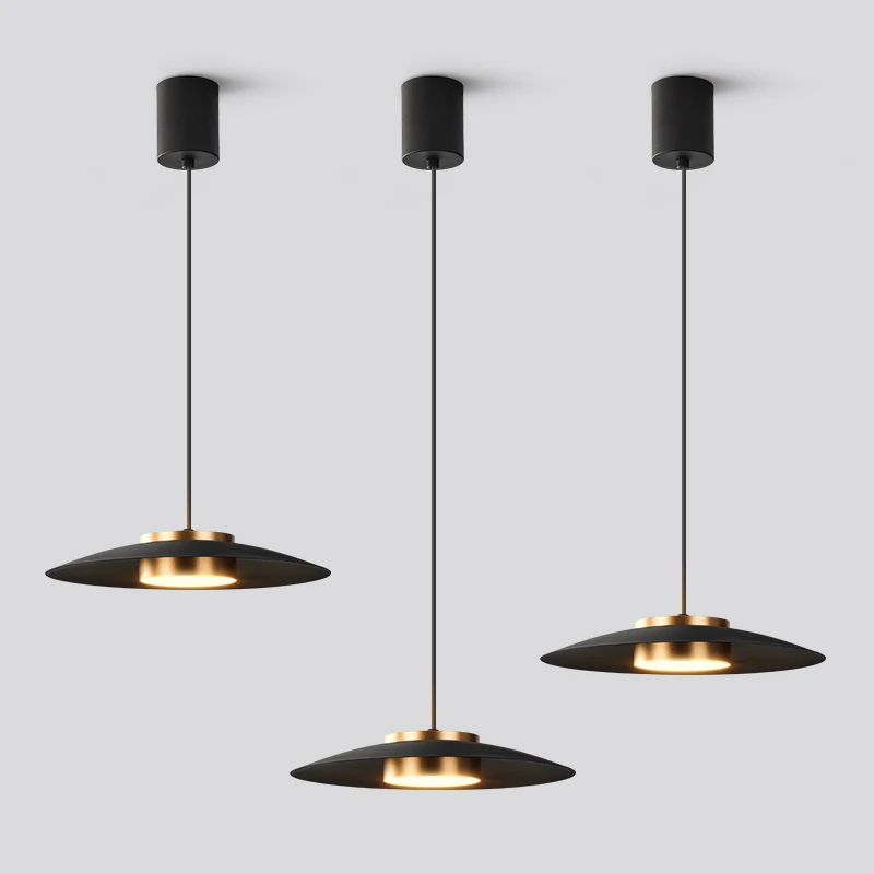 Imagem -04 - Modern Black Led Pendant Lights Iluminação Interior Lâmpada do Teto Luz Suspensa Lustre Decorativo Sala de Jantar