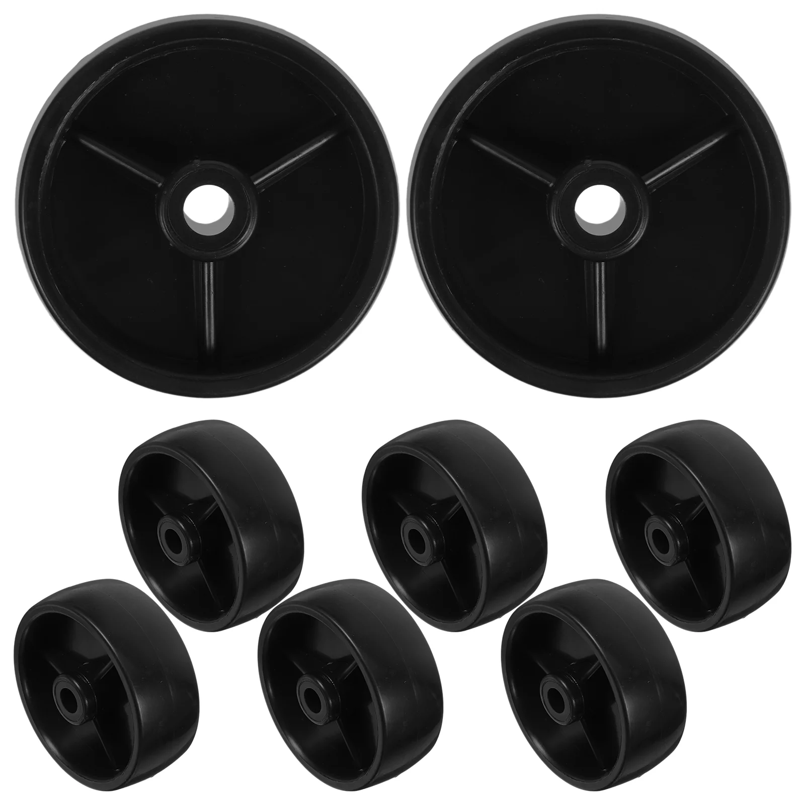 

8 Pcs Double Axis Caster Mower Deck Wheel Wheels Casters Solid Parts Replacement Mobile Accessories Pp Lawn Replacements