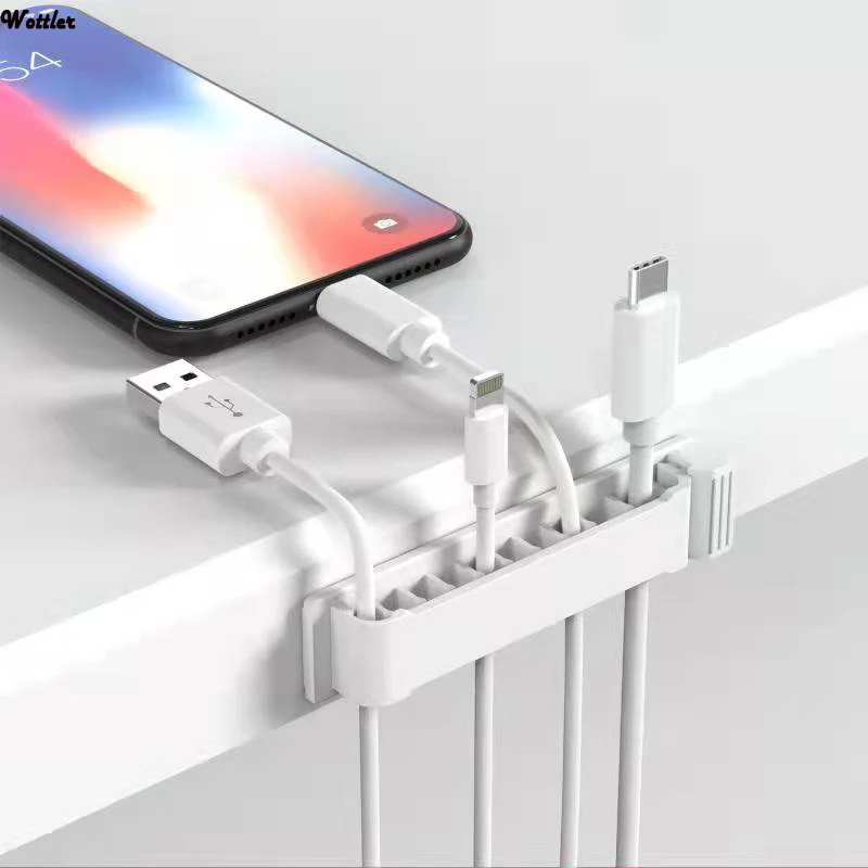 Organisateur de pinces de câble auto-adhésif, 5 pièces, 10 fentes, gestion de la pince, câble de données GPS de voiture, cordon décoratif