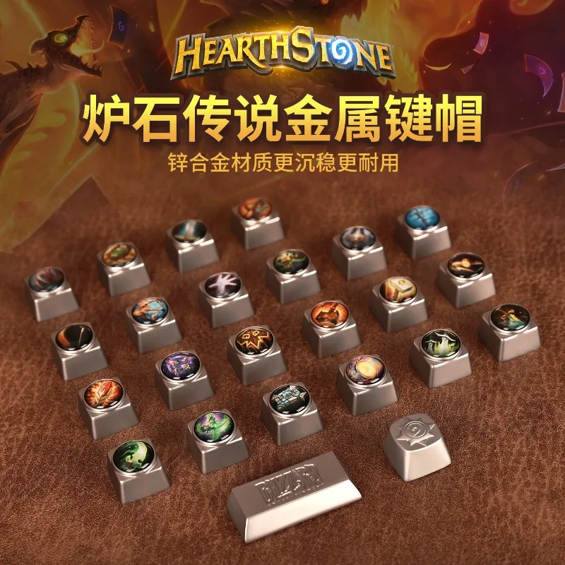HearthStone: Heroes of Warcraft Series Keycaps Metal Material Game Peripherals Customized Keycaps for Mechanical Keyboard Gift