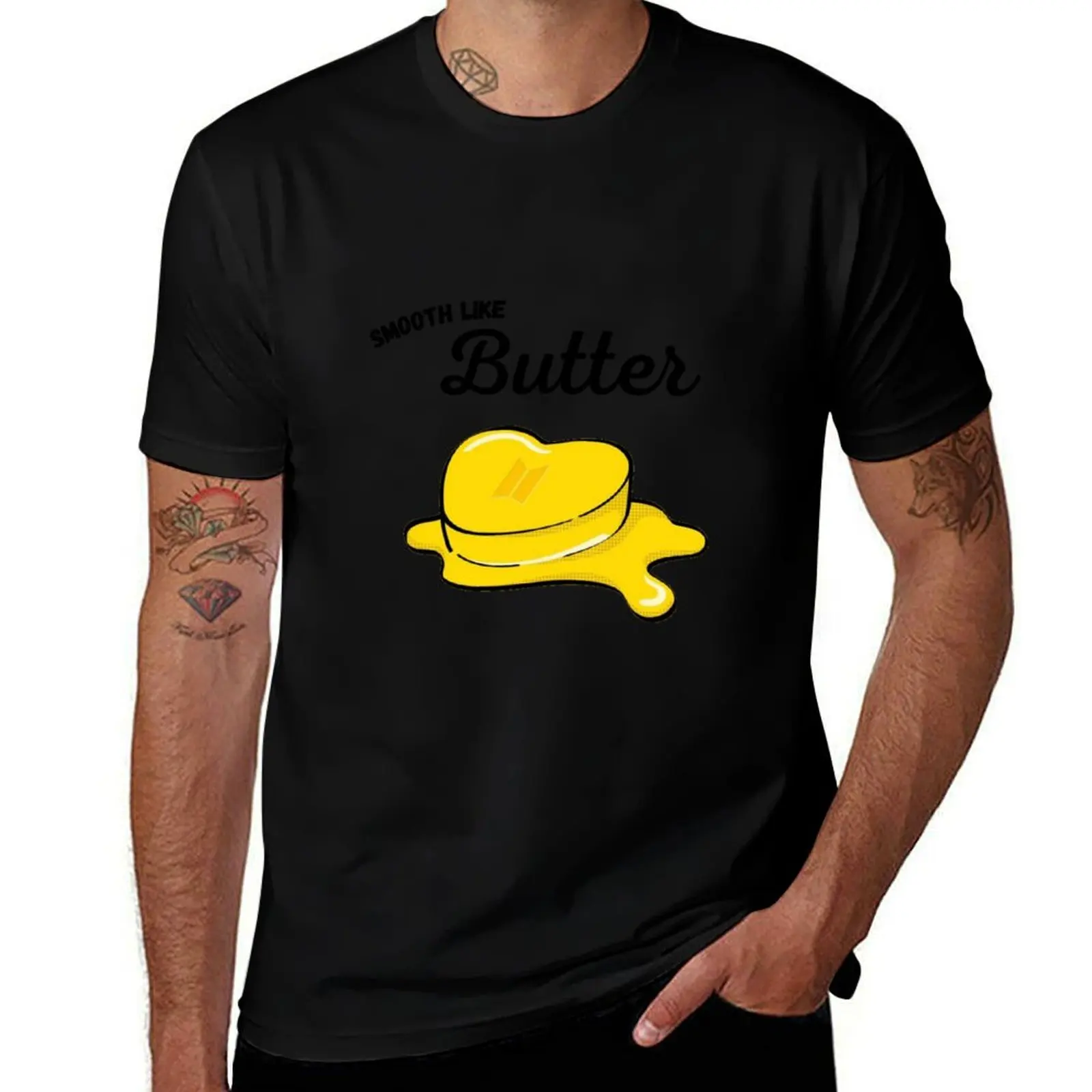 smooth like butter T-Shirt Modern Print Casual T-Shirt