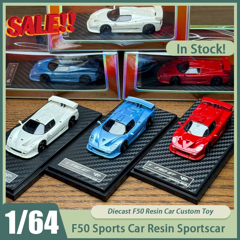 

New In Stock Na 1:64 F50 Sports Car Resin Sportscar Miniature Diecast F50 Static Ornaments Custom Toys Kids Gift