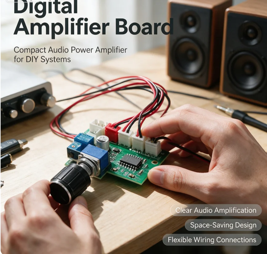 XH-A154 PAM8403 Digital Audio Amplifier Board Module Micro USB Power Supply Rotary Knob for Desktop Speaker Upgrade