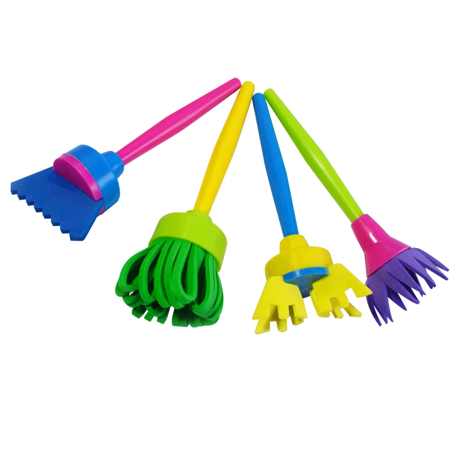 

4Pcs Children DIY Art Sponge Brush Set Creative Painting Tools for Various Patterns No Dirty Hands Painting Tool