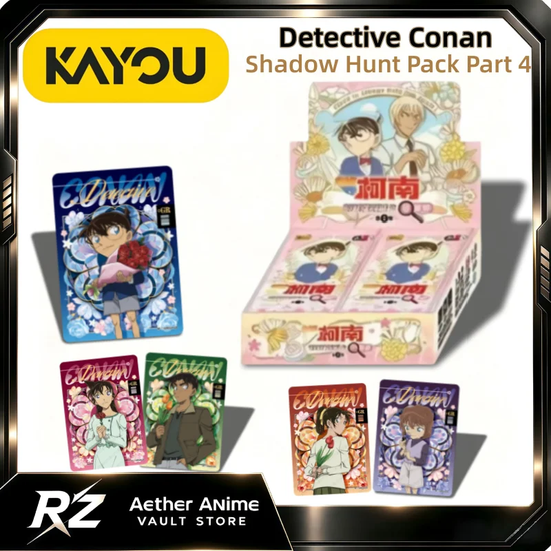 KAYOU Official Detective Conan Collectible Cards Conan Edogawa Card Shadow-Seeking Pack Vol. 4 Anime Merchandise Trendy Toy