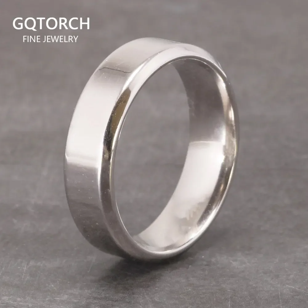 925 Sterling Silver 6mm Klasyczny polerowany pierścionek dla mężczyzn i kobiet Wolne imię Grawerowane wewnątrz Gładka obrączka Minimalizm Biżuteria