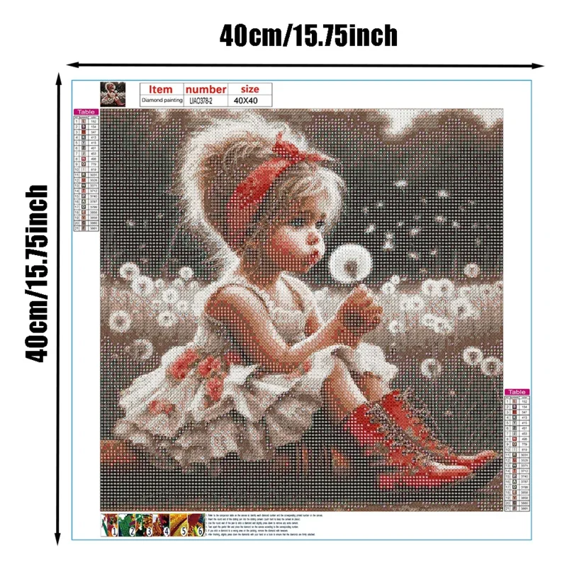 2025 新着 5D ダイヤモンド塗装タンポポ女の子 DIY モザイク全円ダイヤモンド刺繍家の装飾のギフト