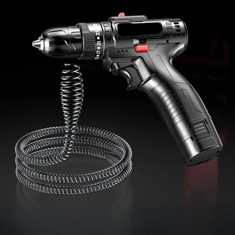 Kitchen sewer unclog spring tool electric drill pipe