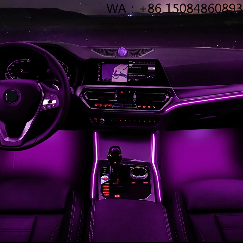 Universal Car Interior Ambient Light LED Decorative Lamp Dynamic Symphony Atmosphere Lighting Kit Auto Interior Refit Parts