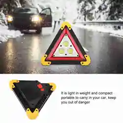 30W Multifunction Car Breakdown Emergency Safety Triangle Stop Sign with Red LED Warning Light Car Stop Sign LED Triangle Light