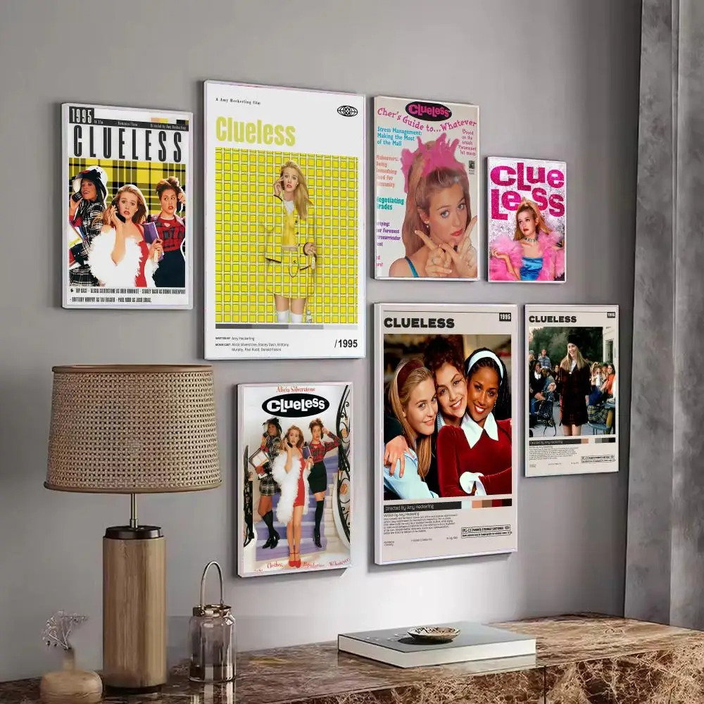 Classic Movie C_Clueless Poster Decorative Wall Art Stickers Mural Photo Print for Home Living Room Hallway Decor