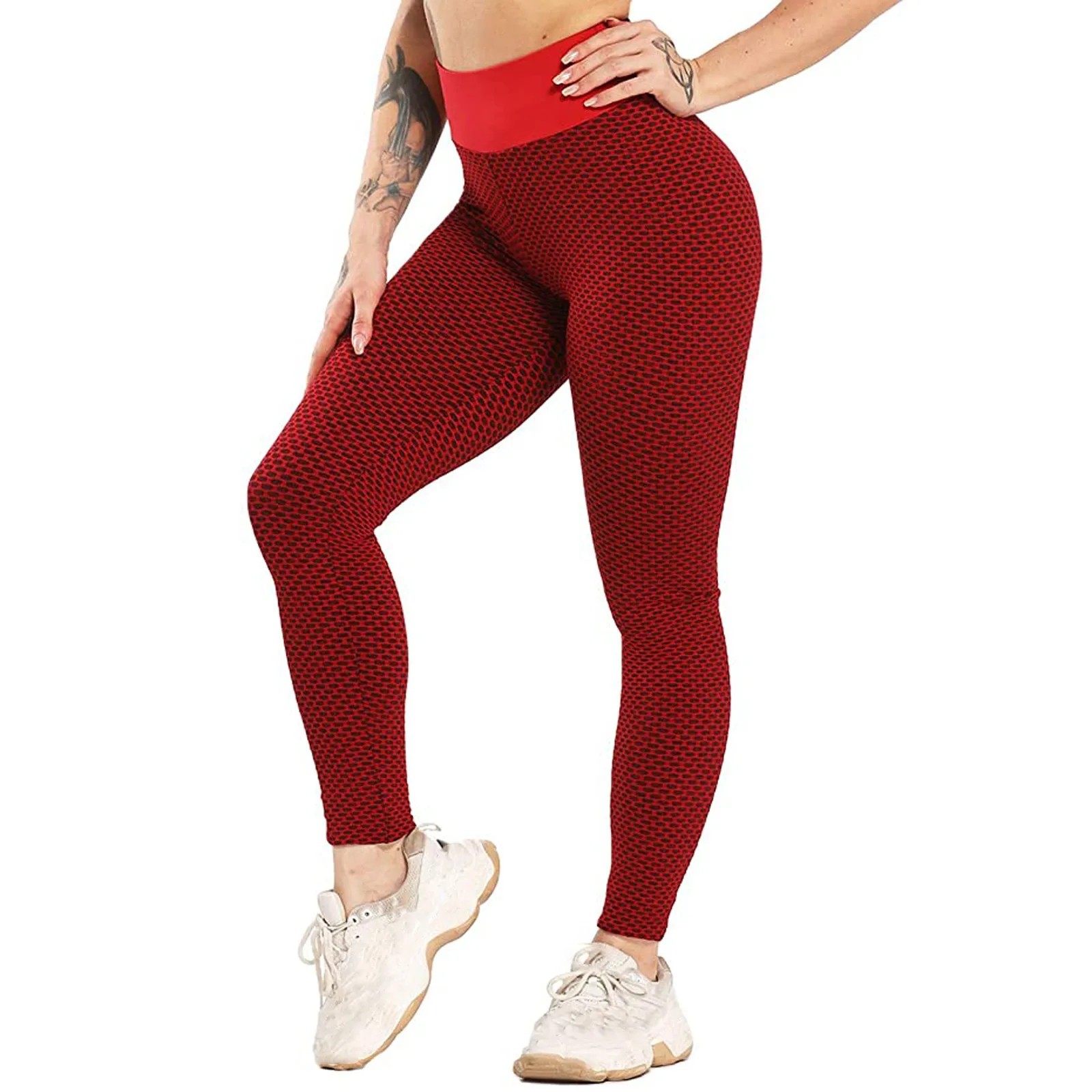 High Waisted Frosted Yoga Pants External Wear Hip Lifting Training Fitness Pants Tight Fitting Quick Drying and Ironing Legging