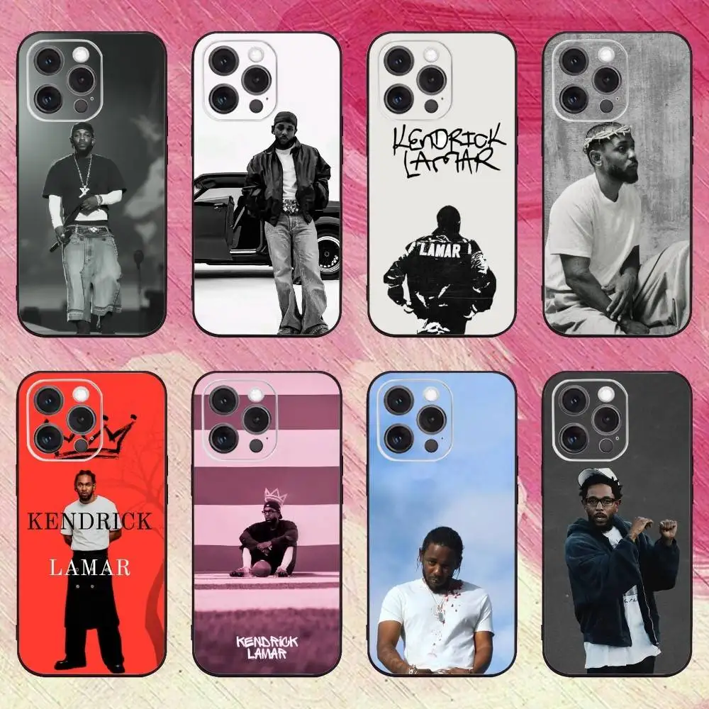 K-kendrick 12l-lamar Rapper Phone Case  For iPhone17,16,15,14,13,12,11 Plus,Pro Max Soft Black Cover