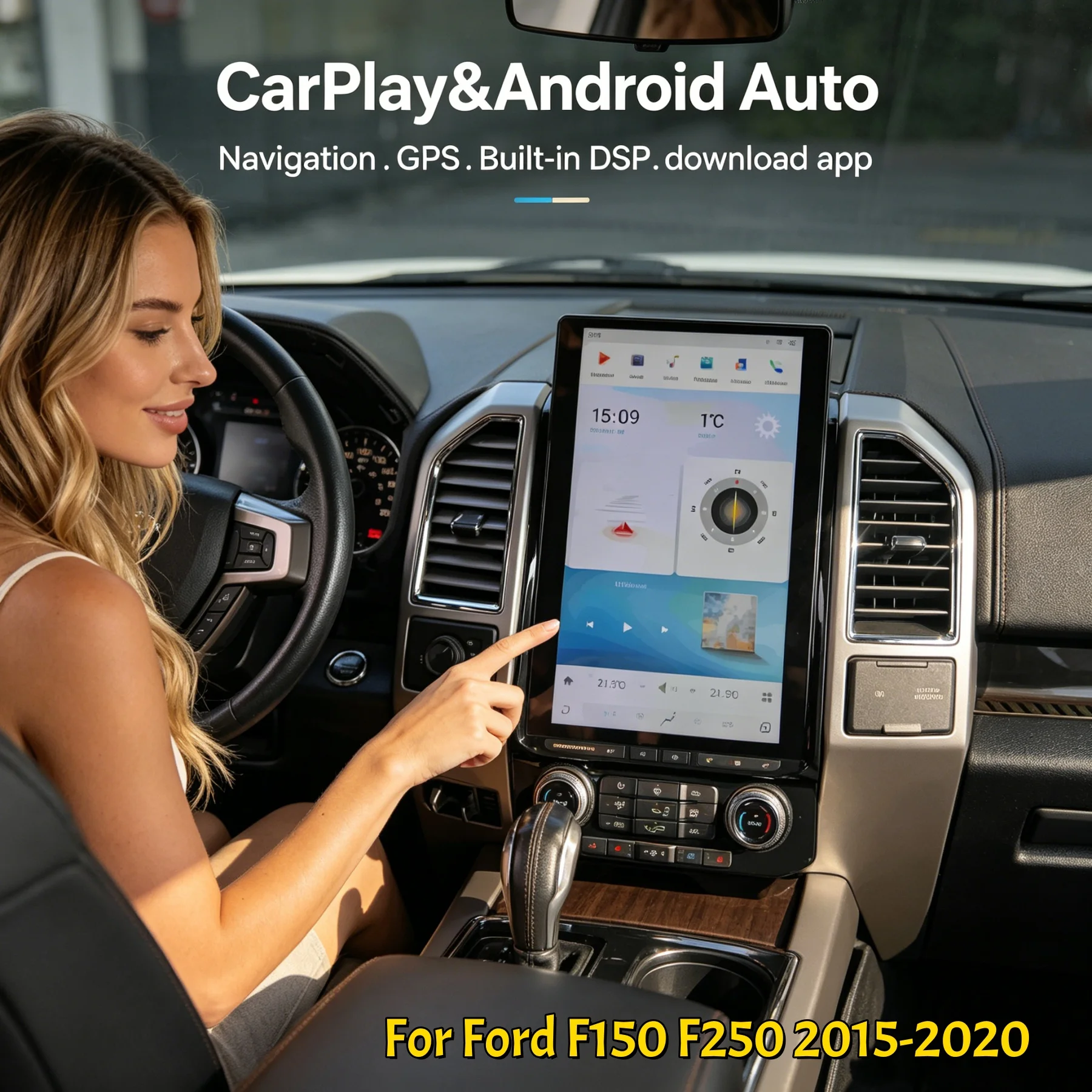 

Car Radio Android 16.2inch For Ford F150 F250 2015-2020 Stereo Wireless Carplay Multimedia Touch Screen Head Unit GPS Navigation