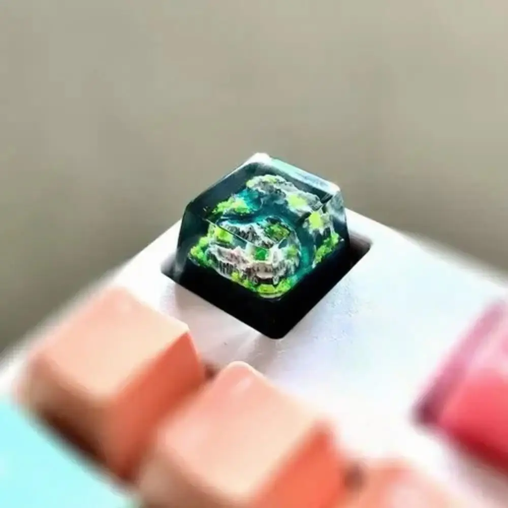 산과 바다 키캡 아티산 레진 고급 DIY PC 게이머 기계식 백라이트 키보드 RGB 키캡 GK61 Anne Pro 2 GK64용