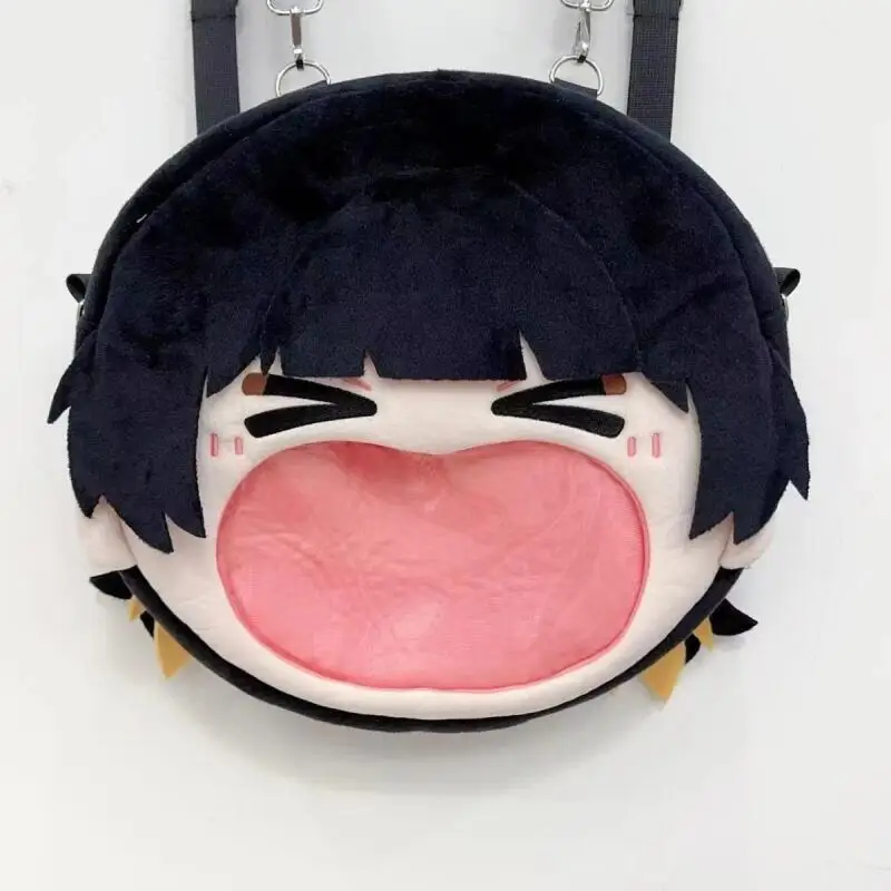 20Cm Blue Lock Bachira Meguru Pvc Display Big Mouth Plush Itabag Badge Storage Crossbody Bag Desktop Ornament Bag Valentine Gift