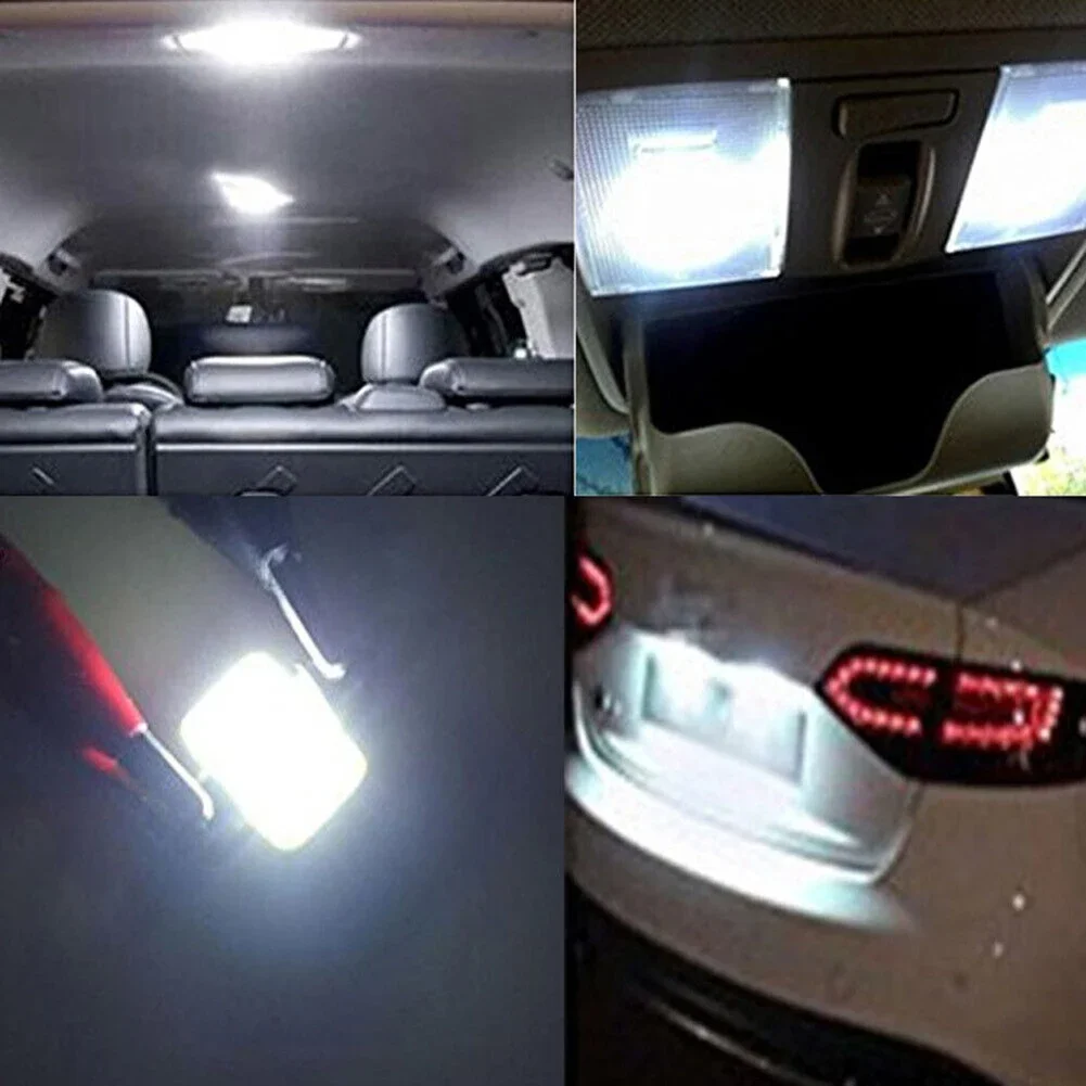 

2x COB 39mm LED Lights Auto Festoon Interior Dome Ceiling Lamp Bulbs 6000K Xenon White Color Temp Light 12SMD Led Lights NEW