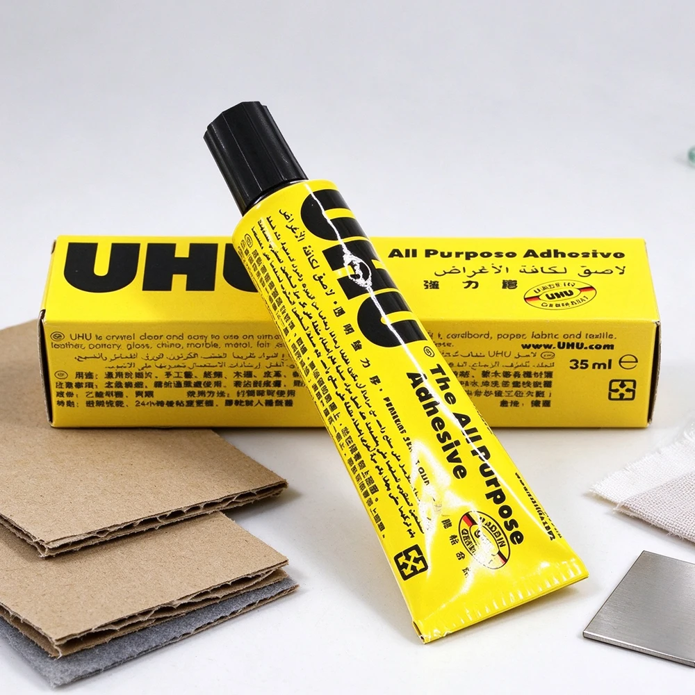 1PC/2PCS/3PCS/4PCS/5PCS  35ML UHU Universal Flexible Clear Glue For Wigs Lace Fabric Wood Metal Leather Porcelain DIY Repair