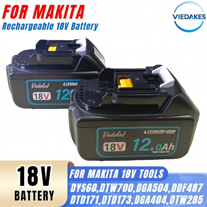 

Compatible for Makita 18V Tool Battery, 12.0Ah Replacement for BL1850 BL1840 BL1830, for Makita ALL18V power Tools