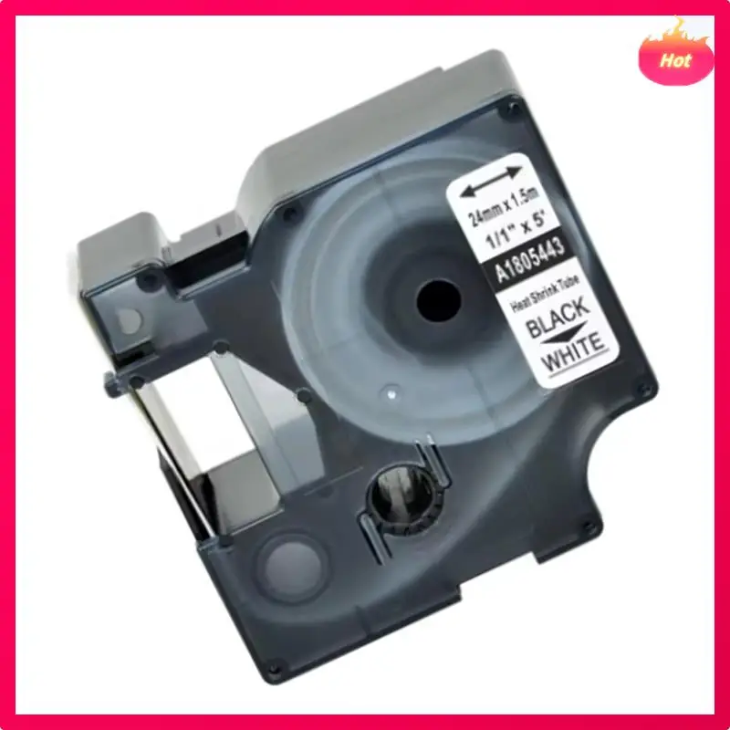 

AD-For Dymo RHINO Label Maker Термоусадочная трубка A1805443 5 шт. 24 мм Черно-белая термоусадочная трубка