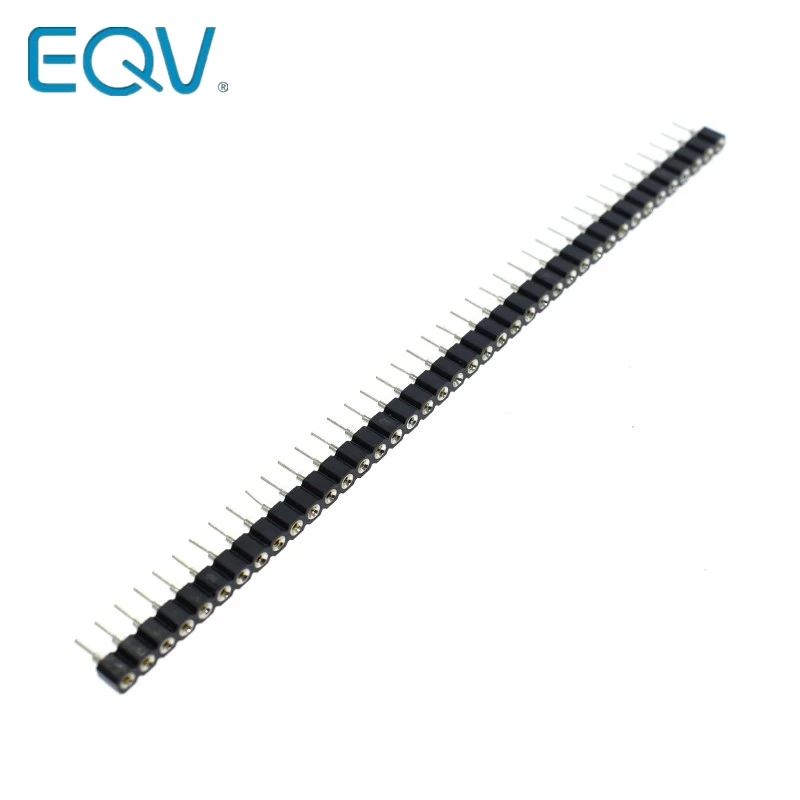 10PCS 2.54mm Pin Header Female Single Row 40 Pin 2.54mm Round Pin Connector 1x40 EQV