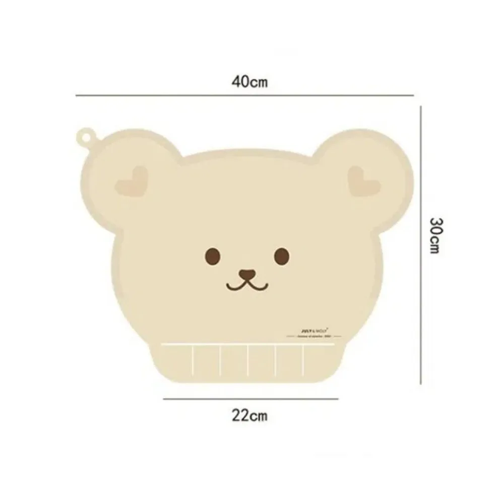Cute Bear Shape Baby Silicone Placemat Waterproof Food Grade Kids Table Mat Heatproof Baby Feeding Baby Placemat Baby
