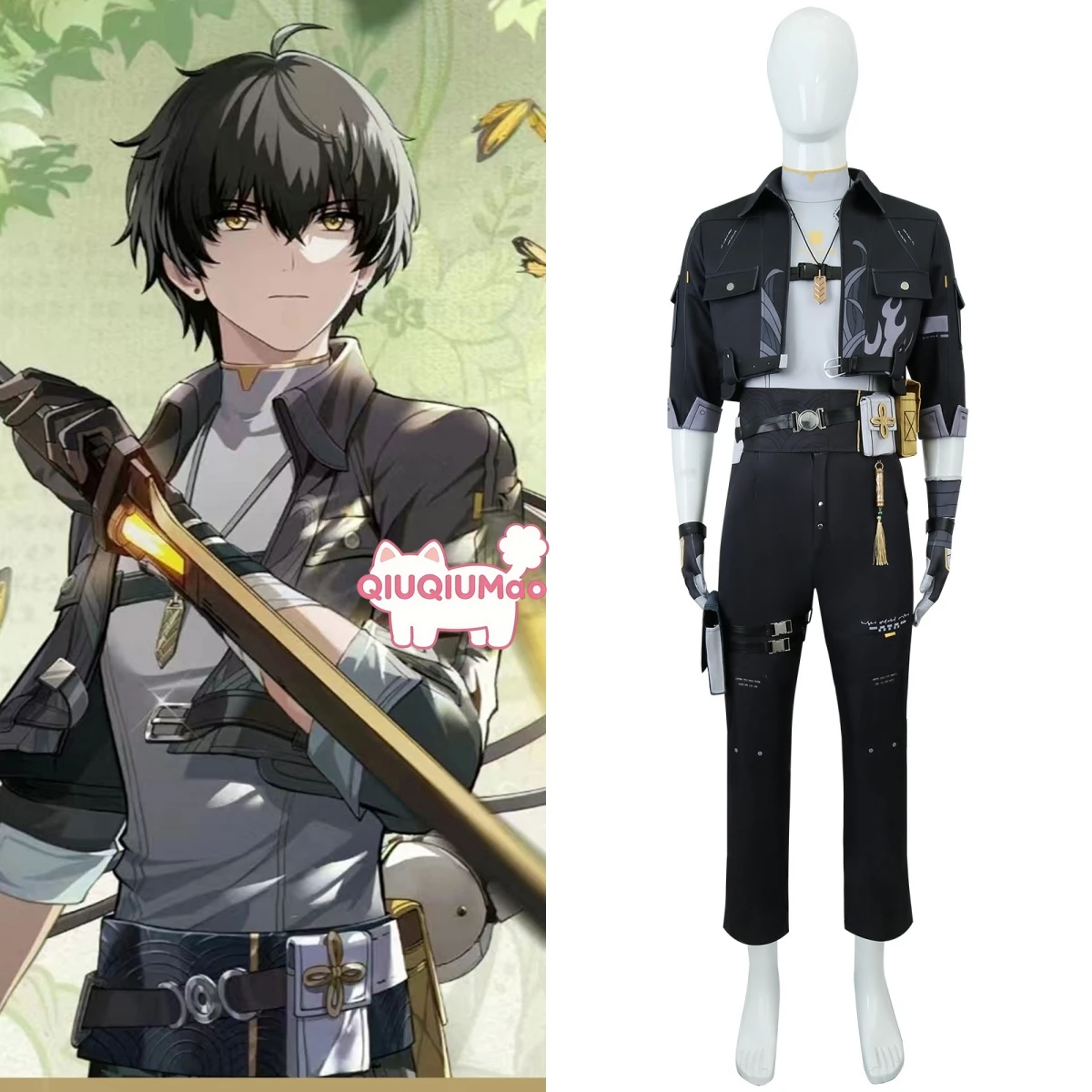 

Popular Game Wuthering Waves Rover (Male) Cosplay Costume Anime Role Playing Fashion Uniform Set for Men Comic Con Party Suits