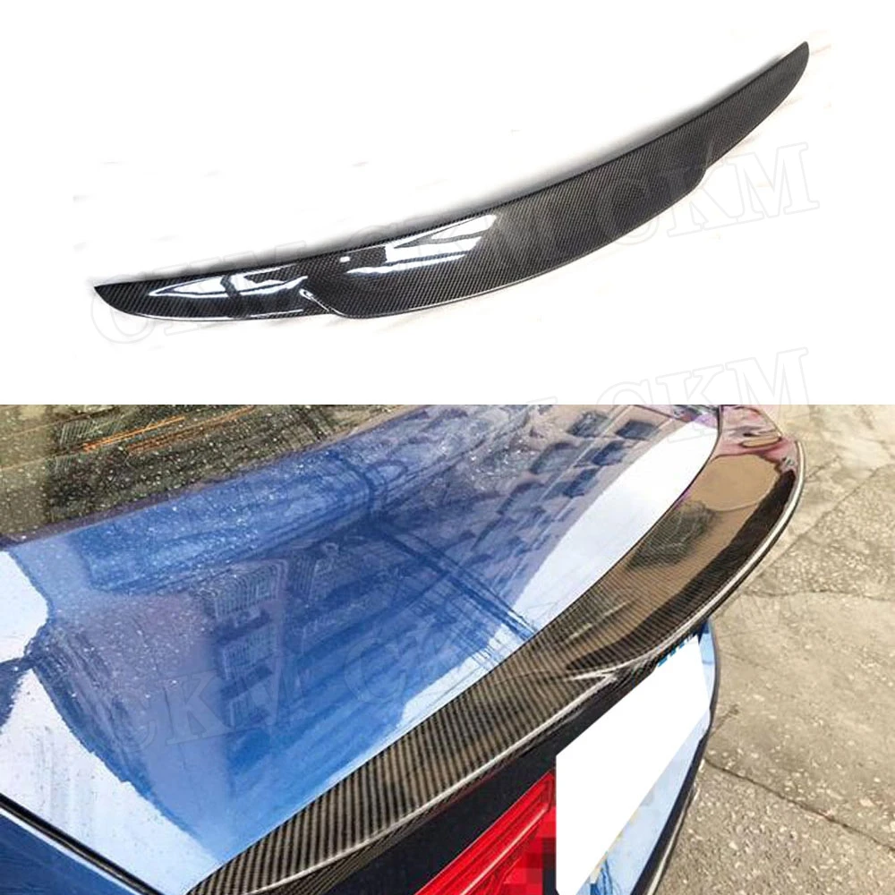 Carbon Fiber Rear Trunk Lip Spoiler Wings for Jaguar XF XFL 2016 2017 2018 2019 2020 A Style FRP Boot Trunk Spoiler