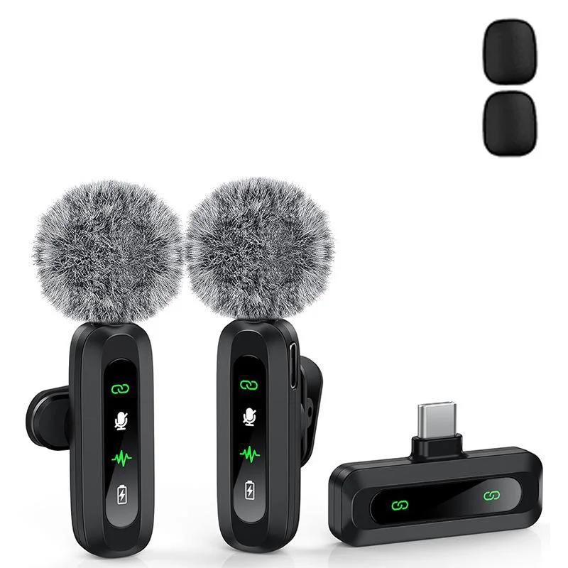 Wireless Microphone Professional Wireless Microphone For Iphone & Android Phone Lapel Mic For Video Recording Teaching Interview