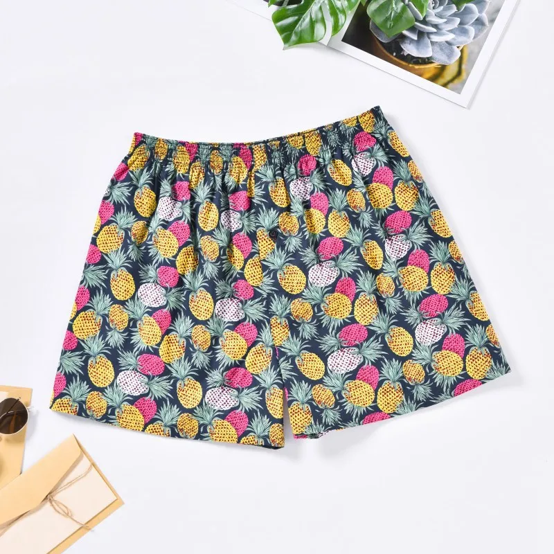 กางเกงในชายผ้าฝ้าย 100% 1 ชิ้น เนื้อผ้านุ่มสบาย กางเกงในชายทรงขาสั้น สวมใส่สบายในบ้าน ยืดหยุ่น กางเกงในชายผสมว่านหางจระเข้ ทรงบ็อกเซอร์