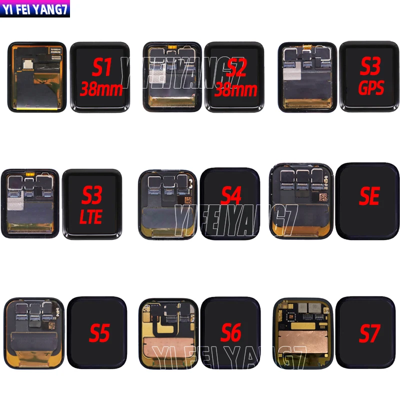 Imagem -06 - Display Lcd Touch Screen para Apple Ver Montagem Digitalizador Conjunto de Substituição Original s1 s2 s3 s4 s5 s6 38 mm 42 mm 40 mm 44 mm 1pc