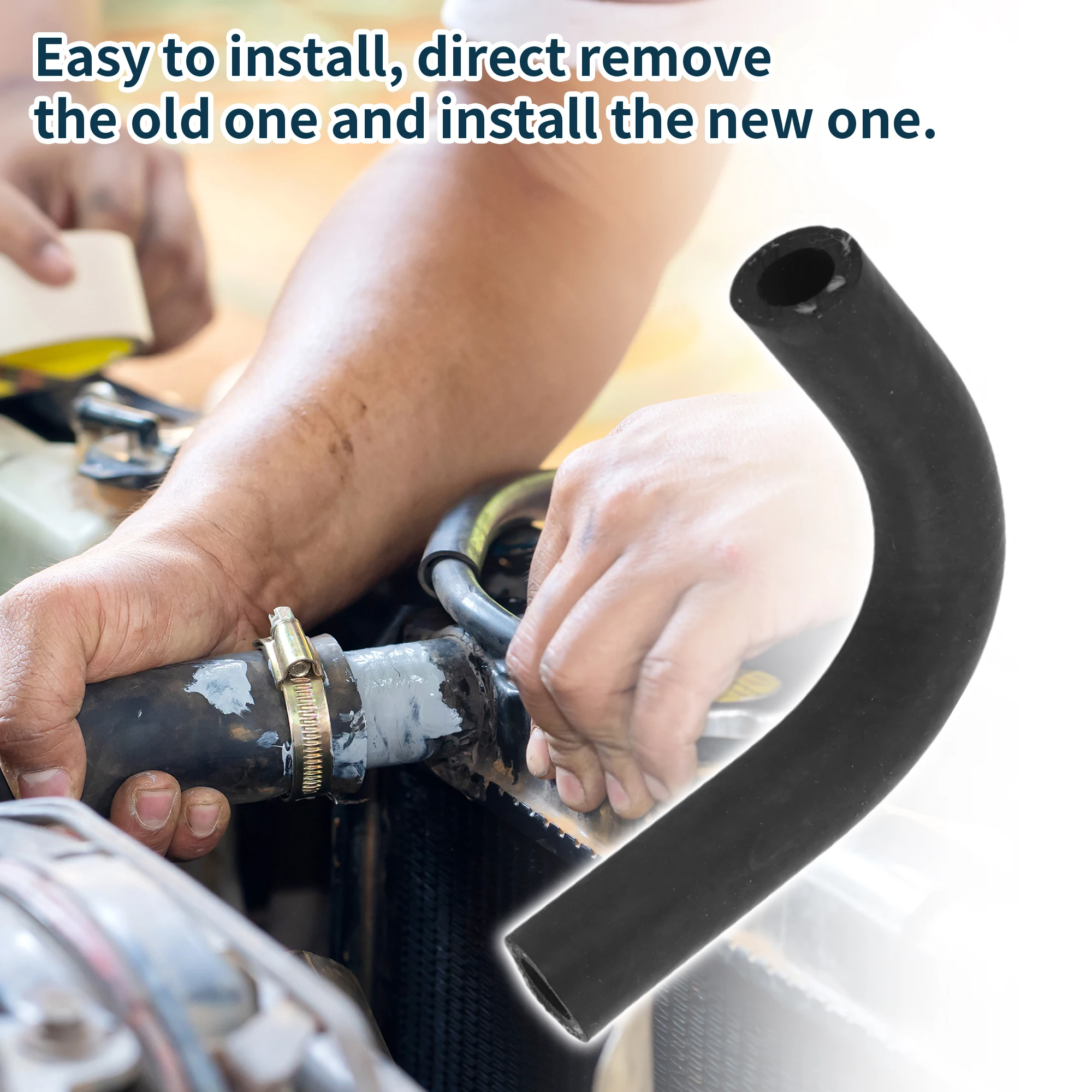 UXCELL المبرد خرطوم سخان خرطوم المبرد المخرج خرطوم الأنابيب رقم 254682B000 لكيا سول 2010-2011 المطاط أنبوب التبريد الأسود 1 قطعة #6