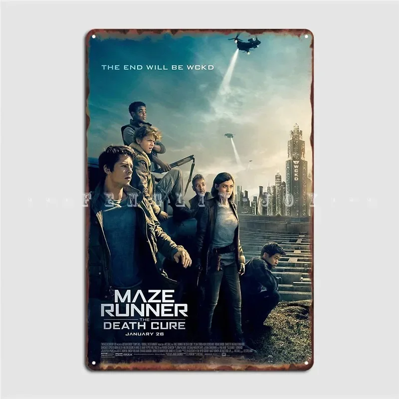 Maze Runner: The Death Cure Poster Metal Plaque Club Cave Pub Design Plaques Tin Sign Posters
