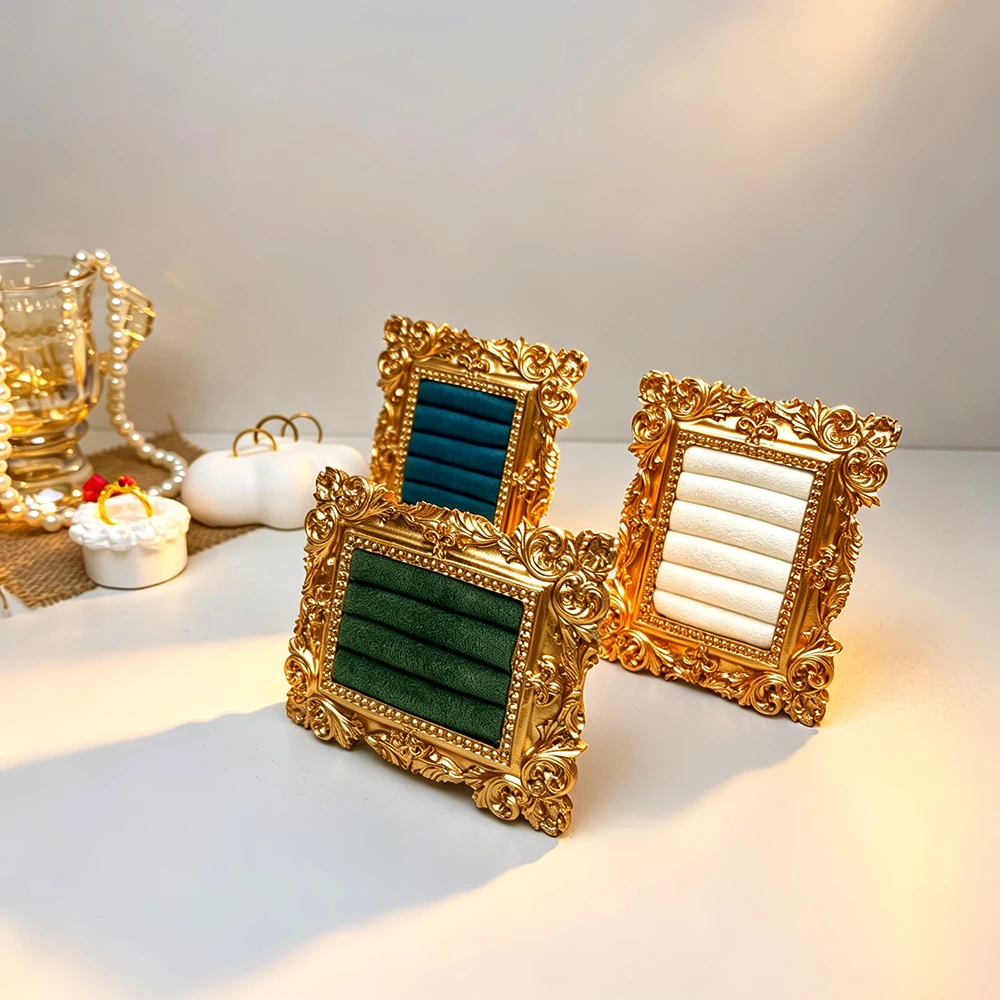 Jewelry Display Stand Vintage Photo Frame Ring Tray Jewelry Store Storage Booth Display Photography Display Item Prop