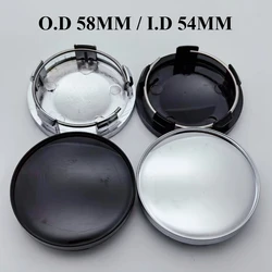 4pcs O.D 58mm / I.D 54mm Blank Car Wheel Center Caps No Emblem Rim Hub Hubcaps Cover Car Styling Accessories for VW Toyota Enkei