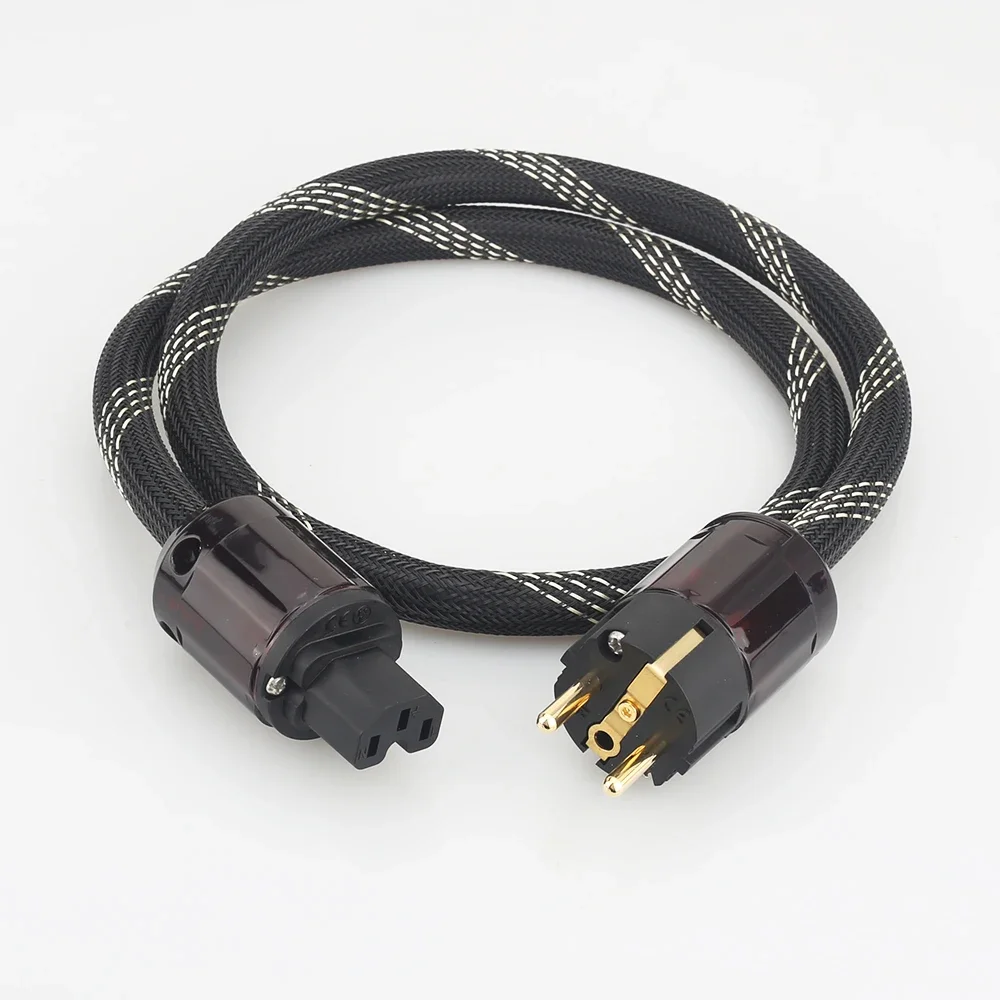 P103+DW30 4N OFC Pure copper EU version audio hifi power cable with P-079E/C-079 connector plug