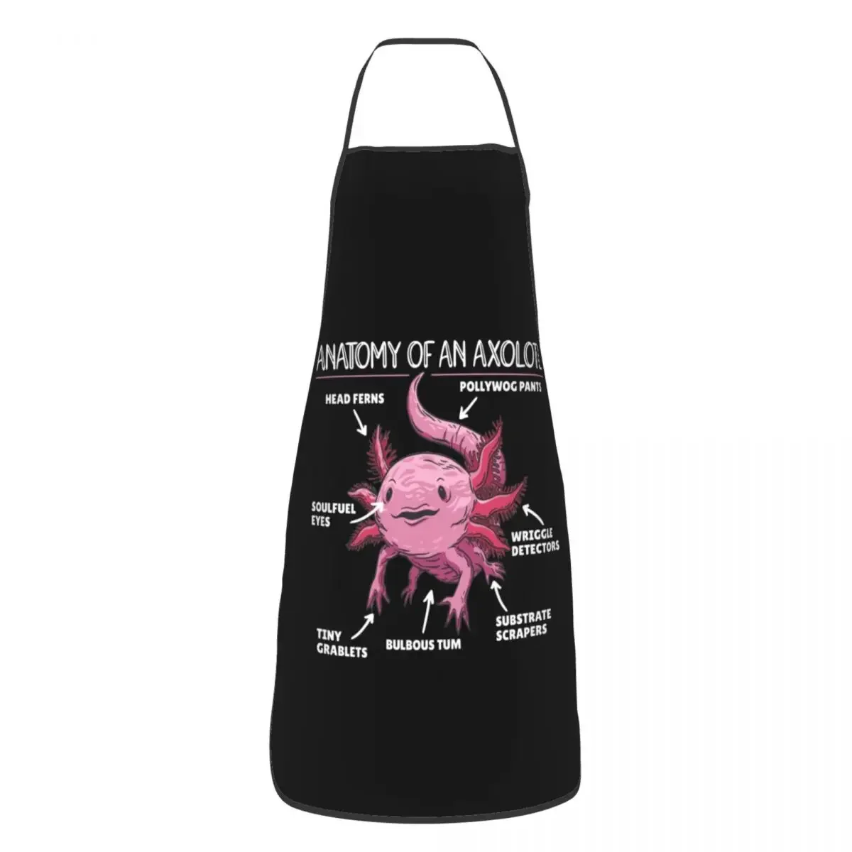 Custom Bib Anatomy Of An Axolotl Apron Men Women Unisex Adult Chef Cooking Kitchen Funny Tablier Cuisine Baking