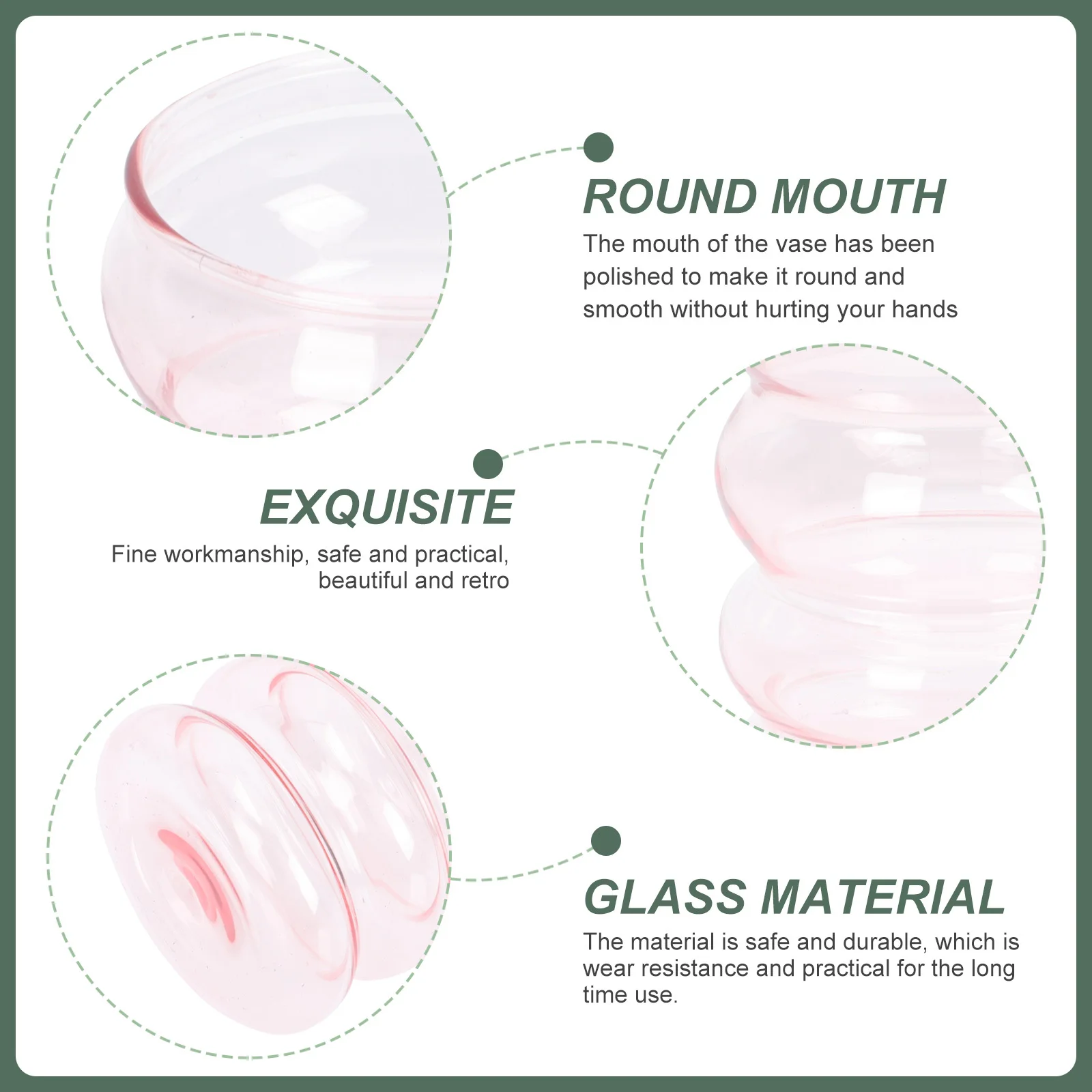 

Glass Flower Vase Creative Home Decor Safe Long-Lasting Use Living Room Desktop Wine Cabinet Bookshelf Coffee Table