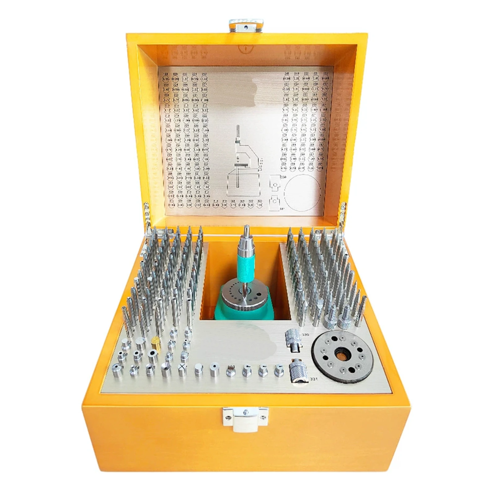 

Watch Repair Tools 130-Piece Set Punches, Hole Punching Stand, Ratchet and Shaft Removal
