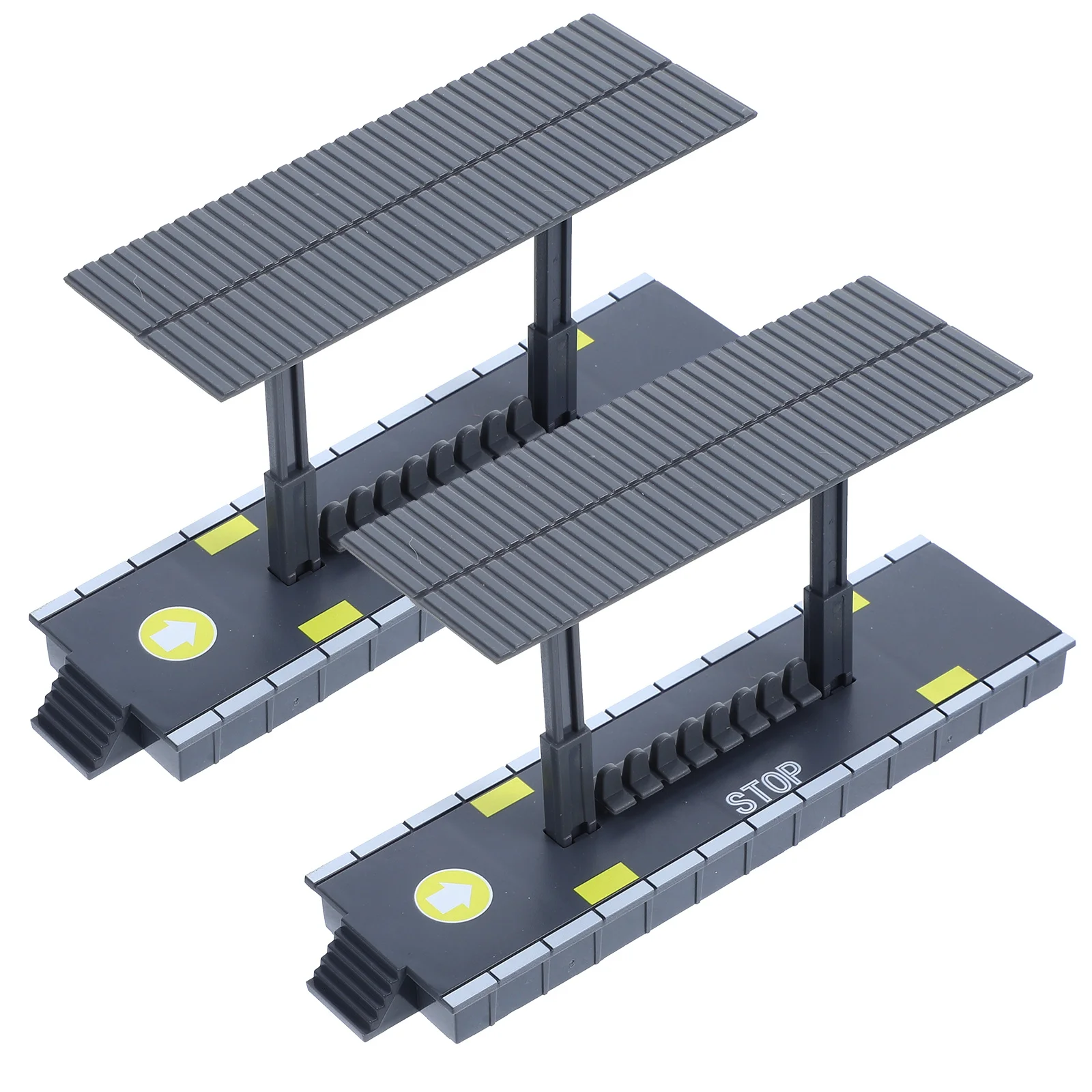 

2 шт. Декоративная модель железнодорожной платформы для детских игровых наборов, имитация вокзала, сделай сам