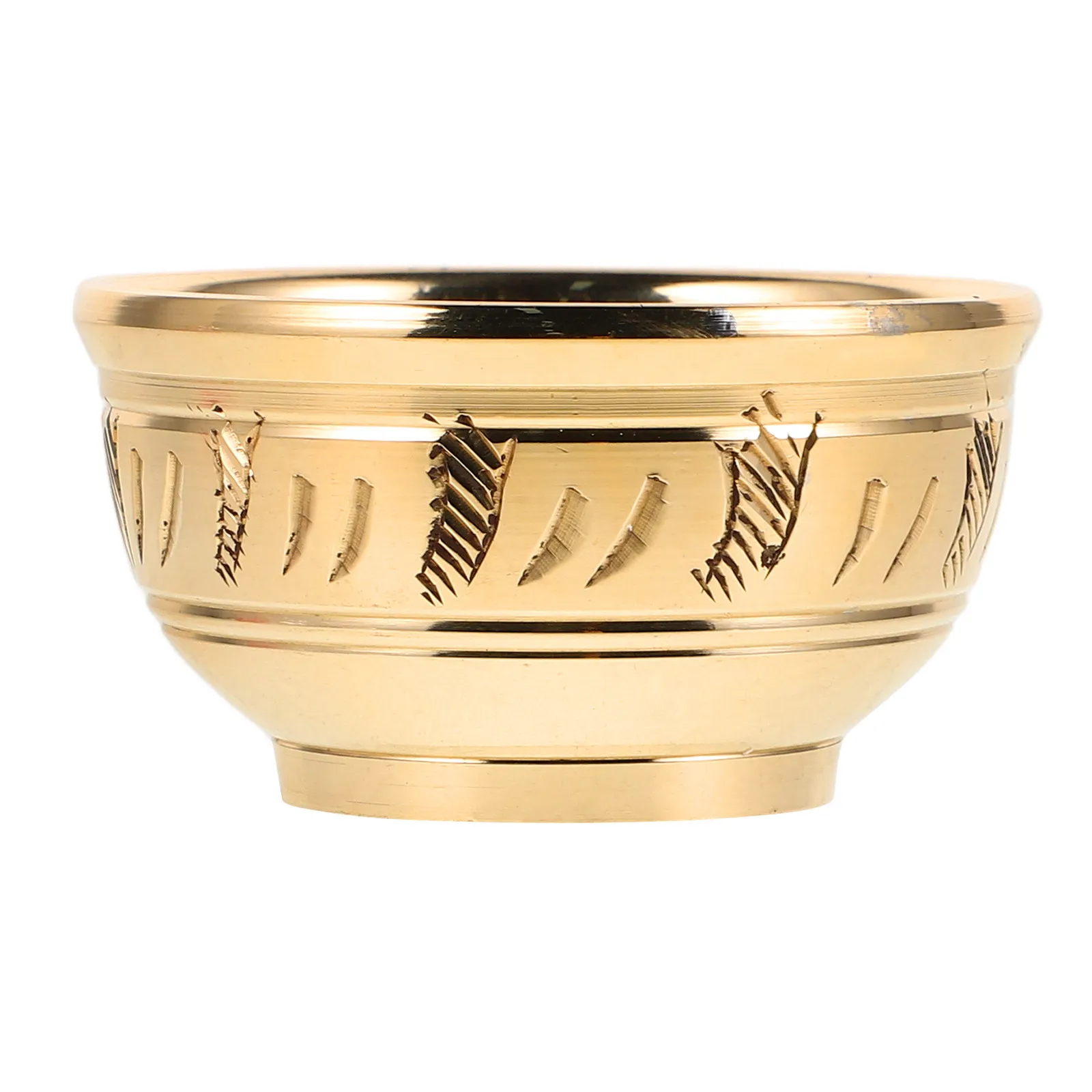 Copper Offering Water Cup Holder For Home Decor Buddhist 30ML Exquisite Handcarved Tea Bowl Holy Vintage Ritual