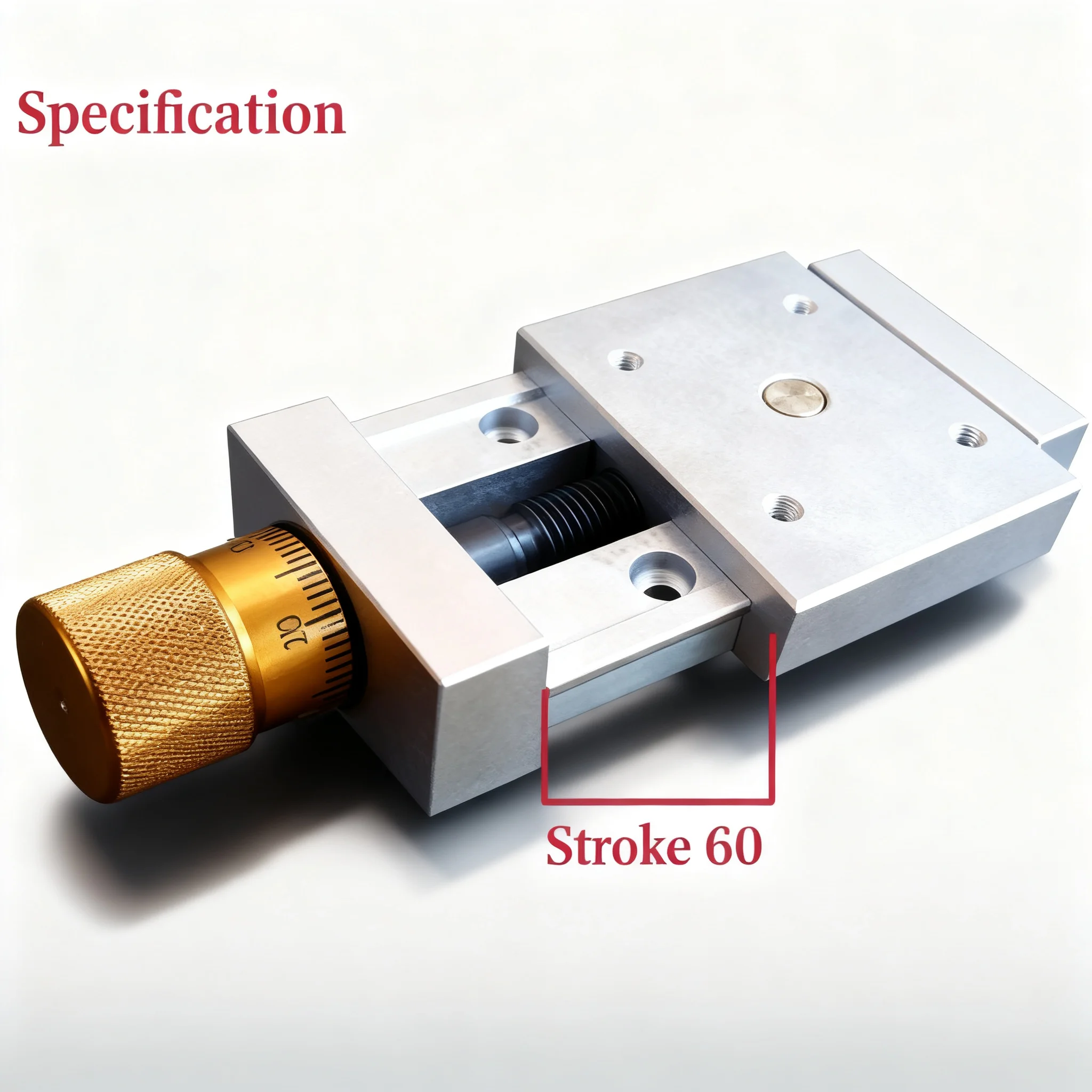 One Dimensional Precision Linear Slide Table Screw Driven Worktable Aluminum Alloy Dovetail Groove Guide Rail