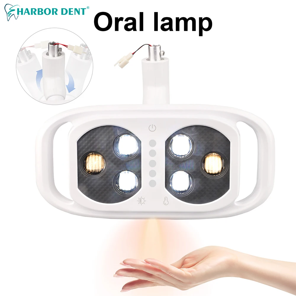 6 LED Bulbs Dental Oral lamp Light Induction Sensor Bicolor Adjustable High Brightness Lamp For Dentistry Unit Chair Equipment