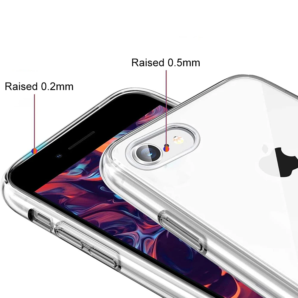 High Quality Clear Silicone Soft Case For iPhone SE 2022 2020 7 8 Universal Ultra Thin Back Cover Case For Apple iPhone SE2 SE3
